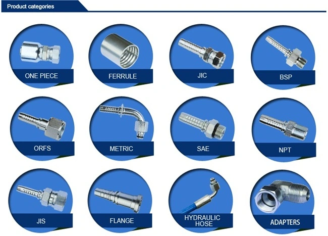 Jic 6 Wire Hose High Quality Fitting Hydraulic Hose Ferrule Fittings