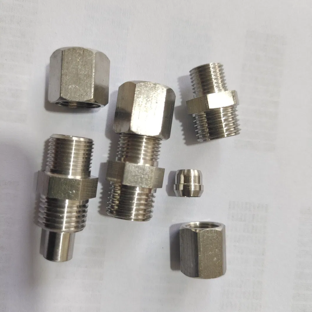 Stainless Steel Needle Valve Connector, Valve Connector, Hexagon Connector, Pneumatic Connector, 304 PC Pneumatic Connector