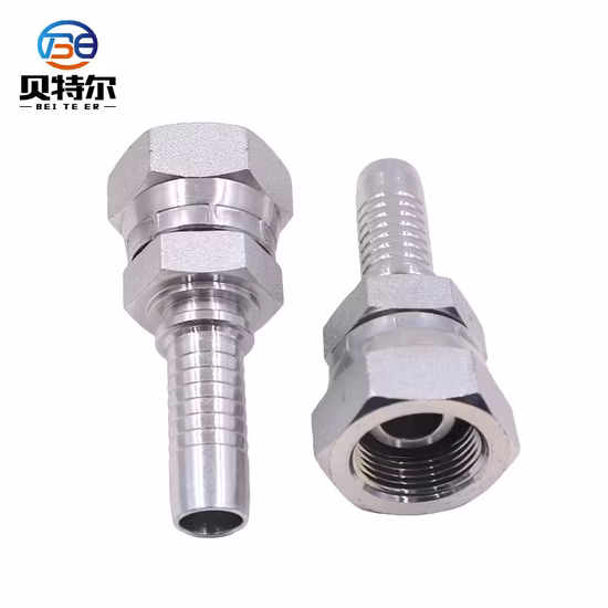 스트레이트 Bsp 암 이중 육각 유압 호스 피팅 1개